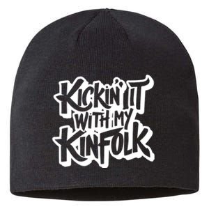 Kickin It With My Kinfolk Funny Family Reunion Sustainable Beanie