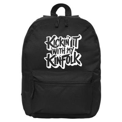 Kickin It With My Kinfolk Funny Family Reunion 16 in Basic Backpack