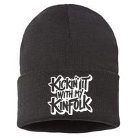 Kickin It With My Kinfolk Funny Family Reunion Sustainable Knit Beanie