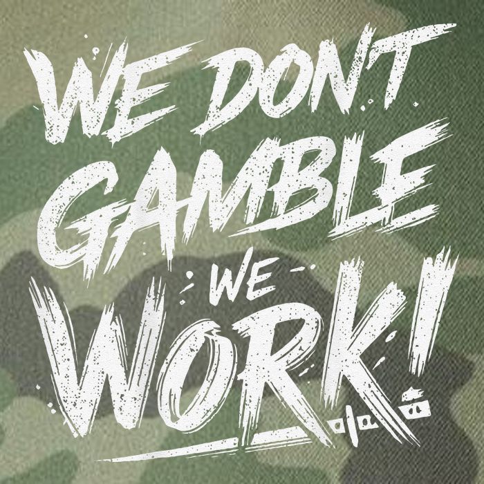 Kendu Inu We DonT Gamble We Work (Front & Back) Legacy Tie Dye Trucker Hat