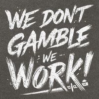 Kendu Inu We DonT Gamble We Work (Front & Back) Cotton Canvas Backpack