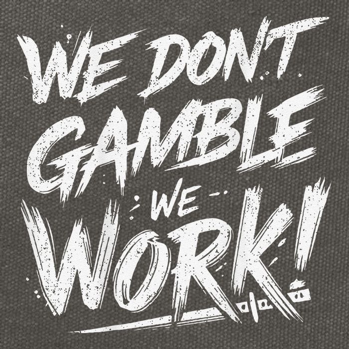 Kendu Inu We DonT Gamble We Work (Front & Back) Cotton Canvas Backpack