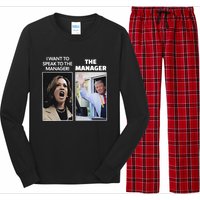 Kamala I Want To Speak To The Manager Trump Mcdon Long Sleeve Pajama Set