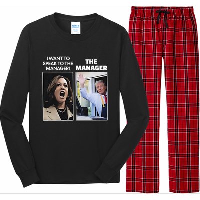 Kamala I Want To Speak To The Manager Trump Mcdon Long Sleeve Pajama Set