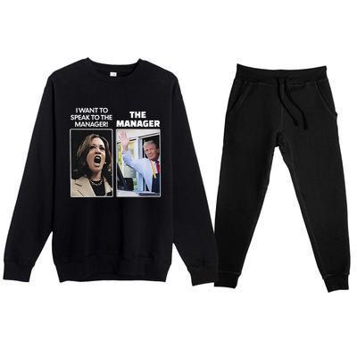 Kamala I Want To Speak To The Manager Trump Mcdon Premium Crewneck Sweatsuit Set