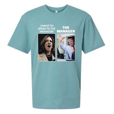 Kamala I Want To Speak To The Manager Trump Mcdon Sueded Cloud Jersey T-Shirt