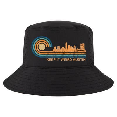 Keep It Weird Austin Texas Skyline Retro Austin Cool Comfort Performance Bucket Hat