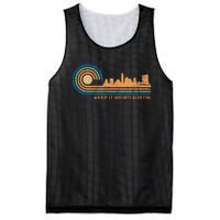 Keep It Weird Austin Texas Skyline Retro Austin Mesh Reversible Basketball Jersey Tank