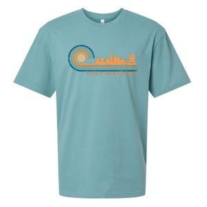 Keep It Weird Austin Texas Skyline Retro Austin Sueded Cloud Jersey T-Shirt