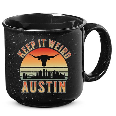 Keep It Weird Austin Vintage AustinTexas 15oz Campfire Ceramic Mug