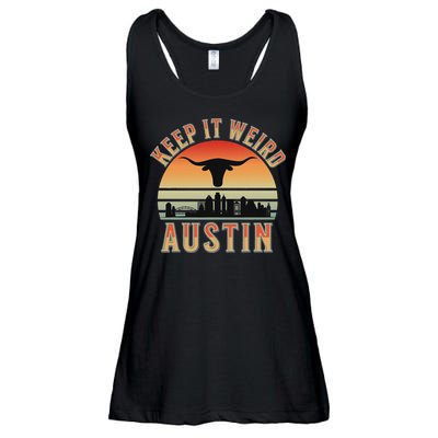 Keep It Weird Austin Vintage AustinTexas Ladies Essential Flowy Tank