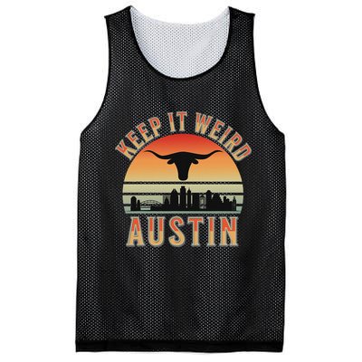 Keep It Weird Austin Vintage AustinTexas Mesh Reversible Basketball Jersey Tank