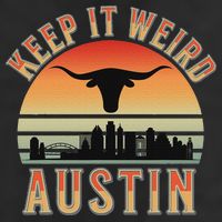 Keep It Weird Austin Vintage AustinTexas Golf Towel