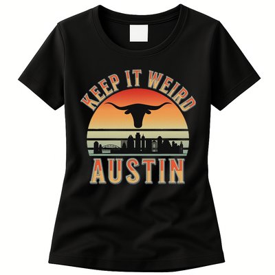 Keep It Weird Austin Vintage AustinTexas Womens T-Shirt