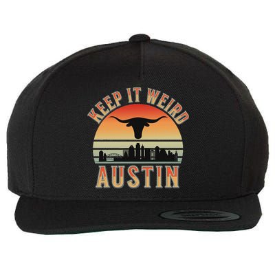 Keep It Weird Austin Vintage AustinTexas Wool Snapback Cap
