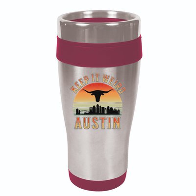 Keep It Weird Austin Vintage AustinTexas 16oz Travel Tumbler