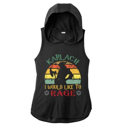 Karlach I Would Like To Rage Karlach Video Games BaldurS Gate 3 Ladies PosiCharge Tri-Blend Wicking Draft Hoodie Tank