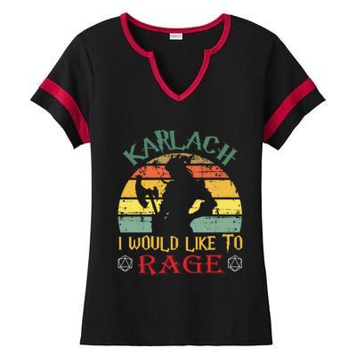 Karlach I Would Like To Rage Karlach Video Games BaldurS Gate 3 Ladies Halftime Notch Neck Tee