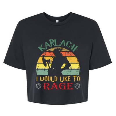 Karlach I Would Like To Rage Karlach Video Games BaldurS Gate 3 Bella+Canvas Jersey Crop Tee