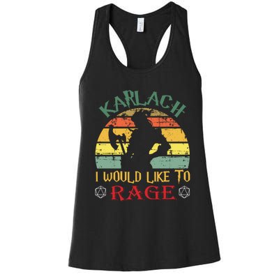 Karlach I Would Like To Rage Karlach Video Games BaldurS Gate 3 Women's Racerback Tank