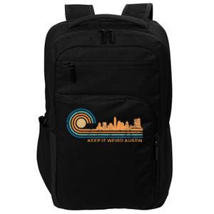 Keep It Weird Austin Texas Skyline Retro Austin Impact Tech Backpack