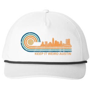 Keep It Weird Austin Texas Skyline Retro Austin Snapback Five-Panel Rope Hat