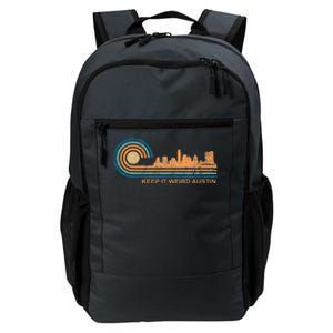 Keep It Weird Austin Texas Skyline Retro Austin Daily Commute Backpack