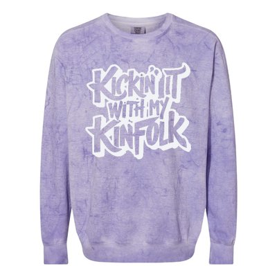 Kickin It With My Kinfolk Family Reunion Colorblast Crewneck Sweatshirt