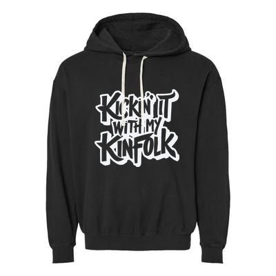 Kickin It With My Kinfolk Family Reunion Garment-Dyed Fleece Hoodie