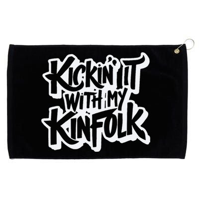 Kickin It With My Kinfolk Family Reunion Grommeted Golf Towel