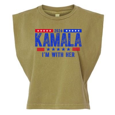 Kamala Im With Her 2024 Vintage Political Garment-Dyed Women's Muscle Tee