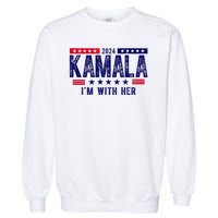 Kamala Im With Her 2024 Vintage Political Garment-Dyed Sweatshirt