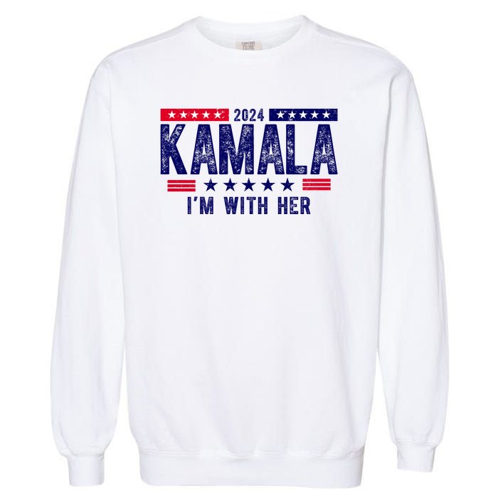 Kamala Im With Her 2024 Vintage Political Garment-Dyed Sweatshirt