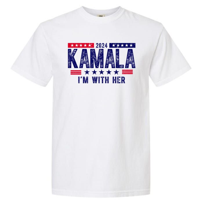 Kamala Im With Her 2024 Vintage Political Garment-Dyed Heavyweight T-Shirt