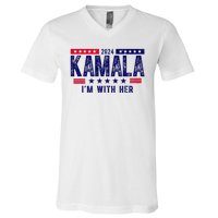 Kamala Im With Her 2024 Vintage Political V-Neck T-Shirt