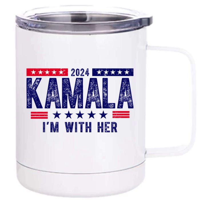 Kamala Im With Her 2024 Vintage Political 12 oz Stainless Steel Tumbler Cup