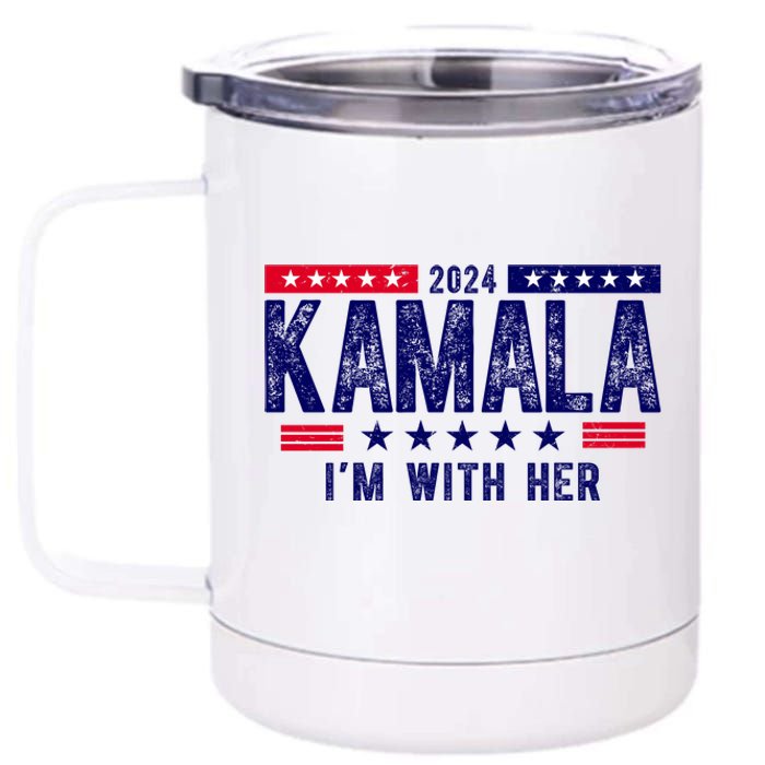 Kamala Im With Her 2024 Vintage Political 12 oz Stainless Steel Tumbler Cup