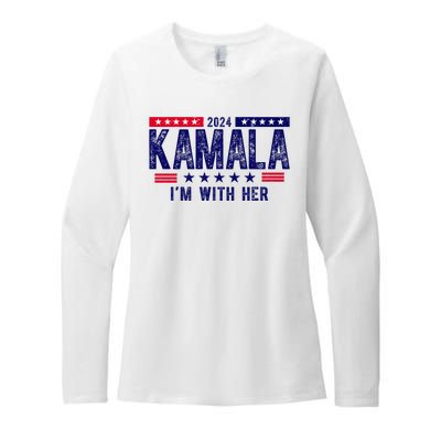 Kamala Im With Her 2024 Vintage Political Womens CVC Long Sleeve Shirt