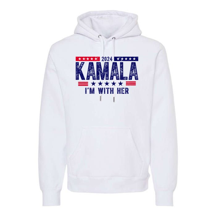 Kamala Im With Her 2024 Vintage Political Premium Hoodie