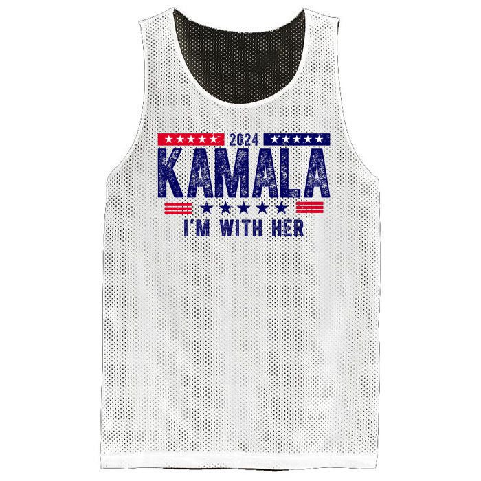 Kamala Im With Her 2024 Vintage Political Mesh Reversible Basketball Jersey Tank