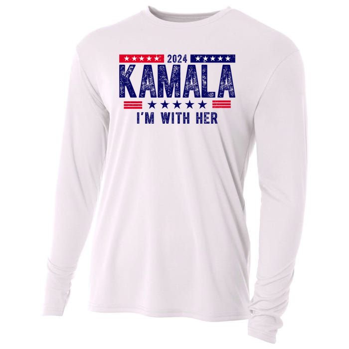 Kamala Im With Her 2024 Vintage Political Cooling Performance Long Sleeve Crew