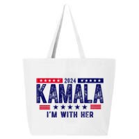 Kamala Im With Her 2024 Vintage Political 25L Jumbo Tote