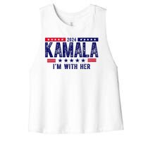 Kamala Im With Her 2024 Vintage Political Women's Racerback Cropped Tank