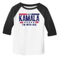 Kamala Im With Her 2024 Vintage Political Toddler Fine Jersey T-Shirt