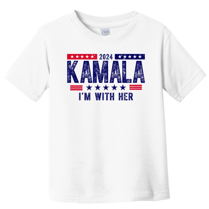 Kamala Im With Her 2024 Vintage Political Toddler T-Shirt