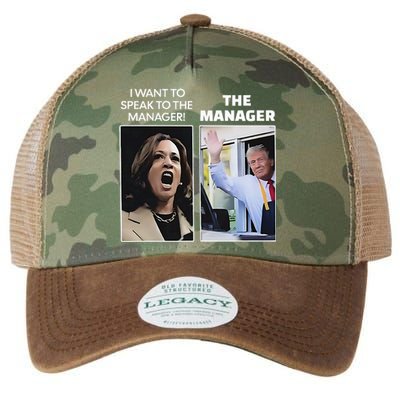 Kamala I Want To Speak To The Manager Trump Mcdonalds Legacy Tie Dye Trucker Hat