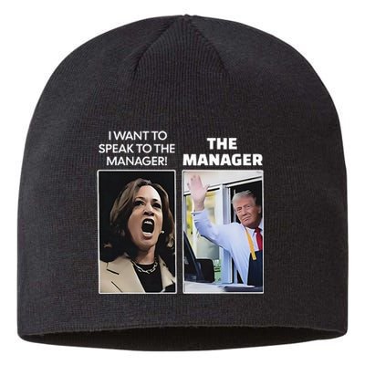 Kamala I Want To Speak To The Manager Trump Mcdonalds Sustainable Beanie