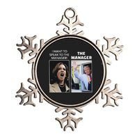 Kamala I Want To Speak To The Manager Trump Mcdonalds Metallic Star Ornament