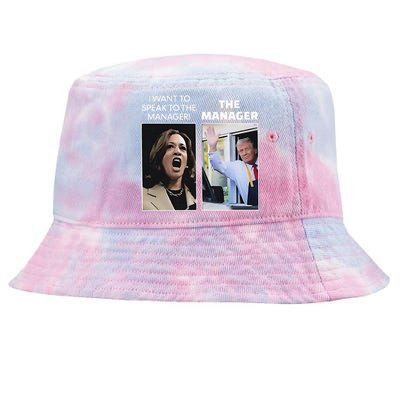 Kamala I Want To Speak To The Manager Trump Mcdonalds Tie-Dyed Bucket Hat