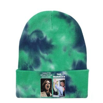 Kamala I Want To Speak To The Manager Trump Mcdonalds Tie Dye 12in Knit Beanie